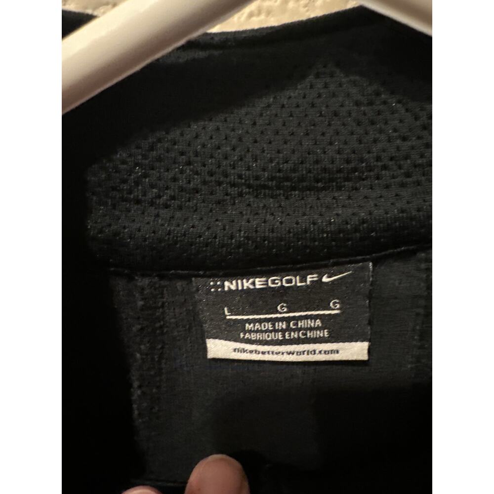 ⭐️ Men’s Nike Golf / Chrysler  Black Quarter Zip Sweatshirt Size Large Preppy - Picture 3 of 6